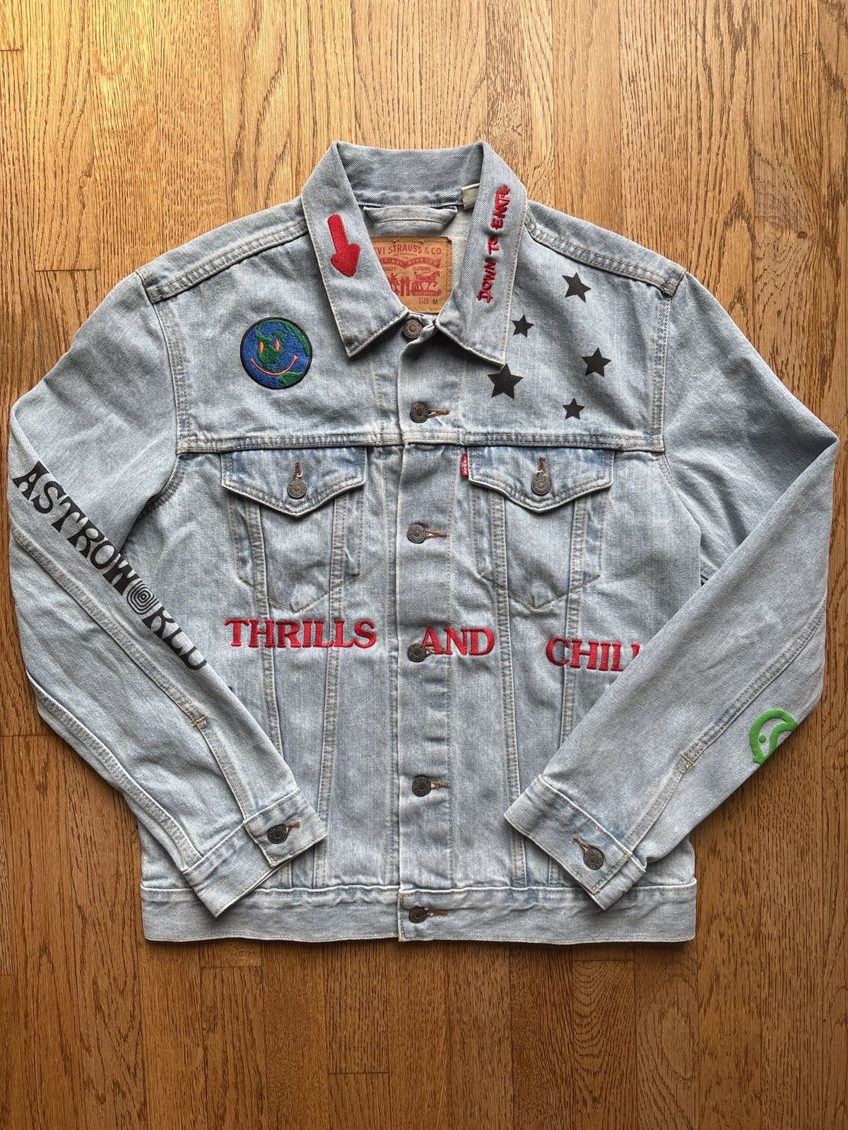 travis scott × ksubi デニムジャケット Ksubi Travis Scott Oh G Ghosted Distressed Denim Jacket