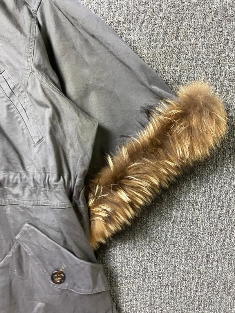 Japanese Brand En Recre Vintage Military Style Poncho with Fur (202) Size US S / EU 44-46 / 1 - 8 Thumbnail