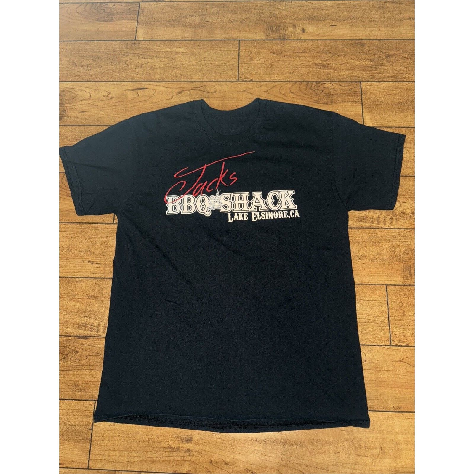 Band Tees × Junk Food Jacks BBQ Shack T-Shirt Eat Our Meat Black 20.5x28 L Cut Tag Size US L / EU 52-54 / 3 - 2 Thumbnail