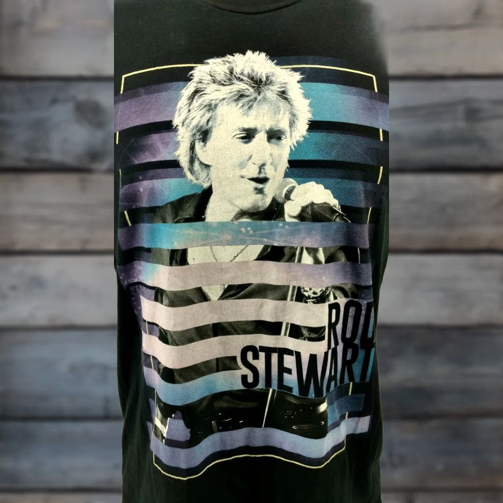 Next Level Next Level Apparel Distressed Rod Stewart Tour 2017 T Shirt Black Cotton M Mens Graphic Tee Size US M / EU 48-50 / 2 - 1 Thumbnail