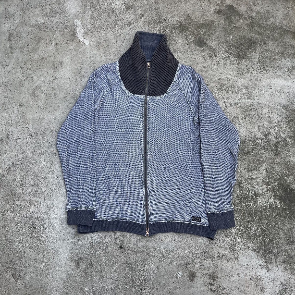 Vintage Vintage 90s Diesel Faded Zip Up Crewneck Grunge Cropped XL Size US XL / EU 56 / 4 - 1 Thumbnail