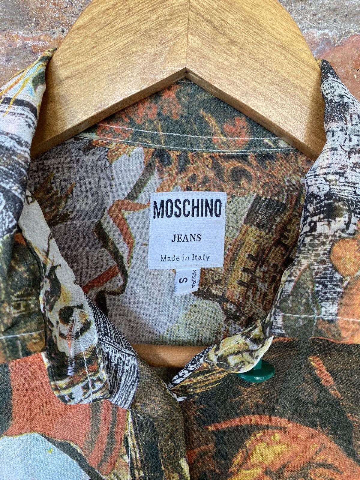 Moschino 1990s Iconic renaissance 100% rayon shirt Size M / US 6-8 / IT 42-44 - 7 Thumbnail