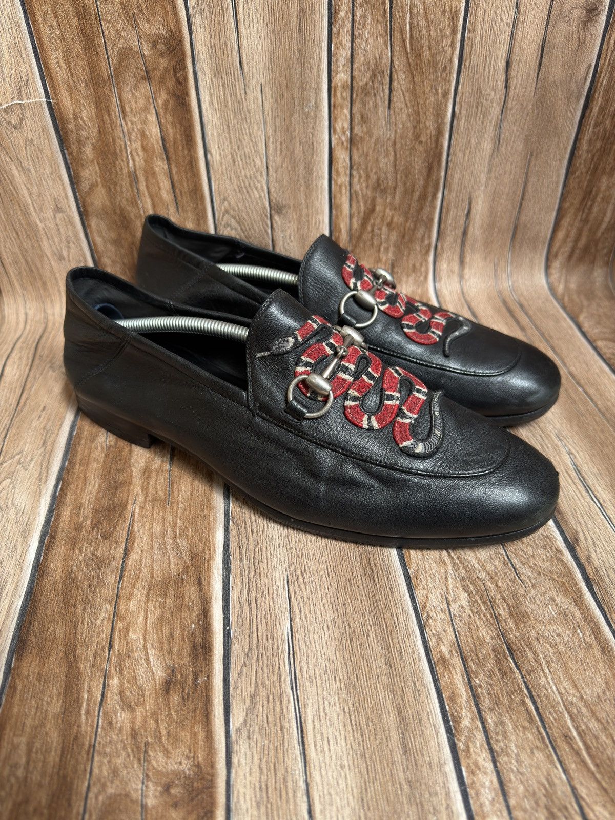 Gucci Brixton snake loafers Size US 9 / EU 42 - 2 Thumbnail