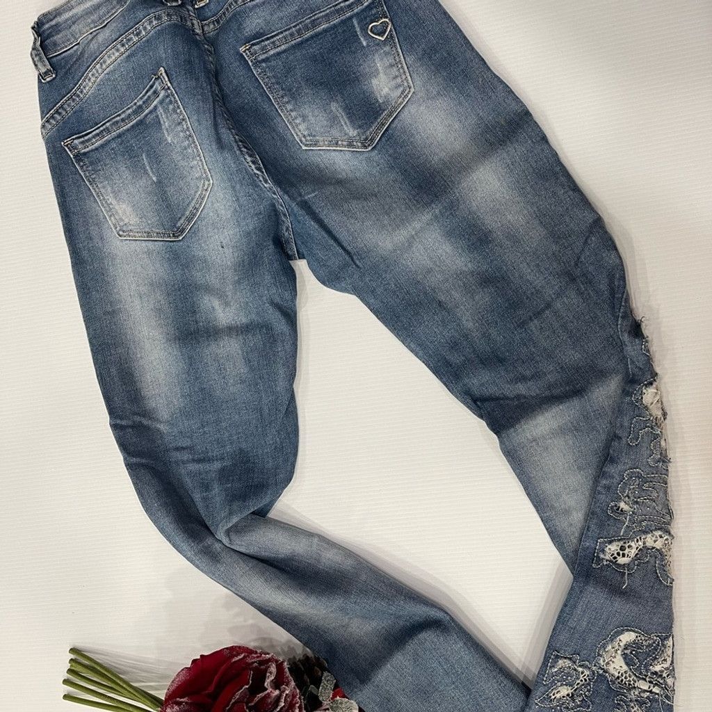 Other True Love with white lace blue jeans size XS Size 24" / US 00 / IT 34 - 3 Thumbnail