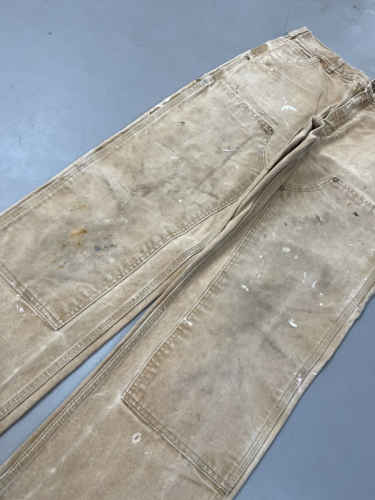 Carhartt × Vintage Sun faded and paint splatter Carhartt double knee denim Size US 32 / EU 48 - 4 Thumbnail