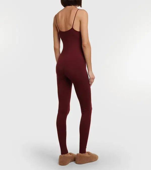 Loro Piana o1srvl11e1024 Cocooning Full Length Bodysuit in Burgundy Size 26" / US 2 / IT 38 - 3 Thumbnail
