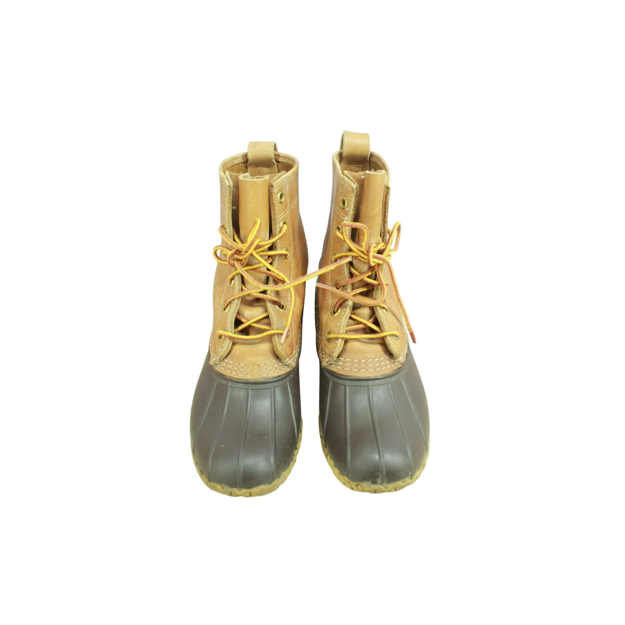 Leather LL Bean Women's Leather Lace Up Insulated Ankle Duck Boots Size US 6 / IT 36 - 5 Thumbnail