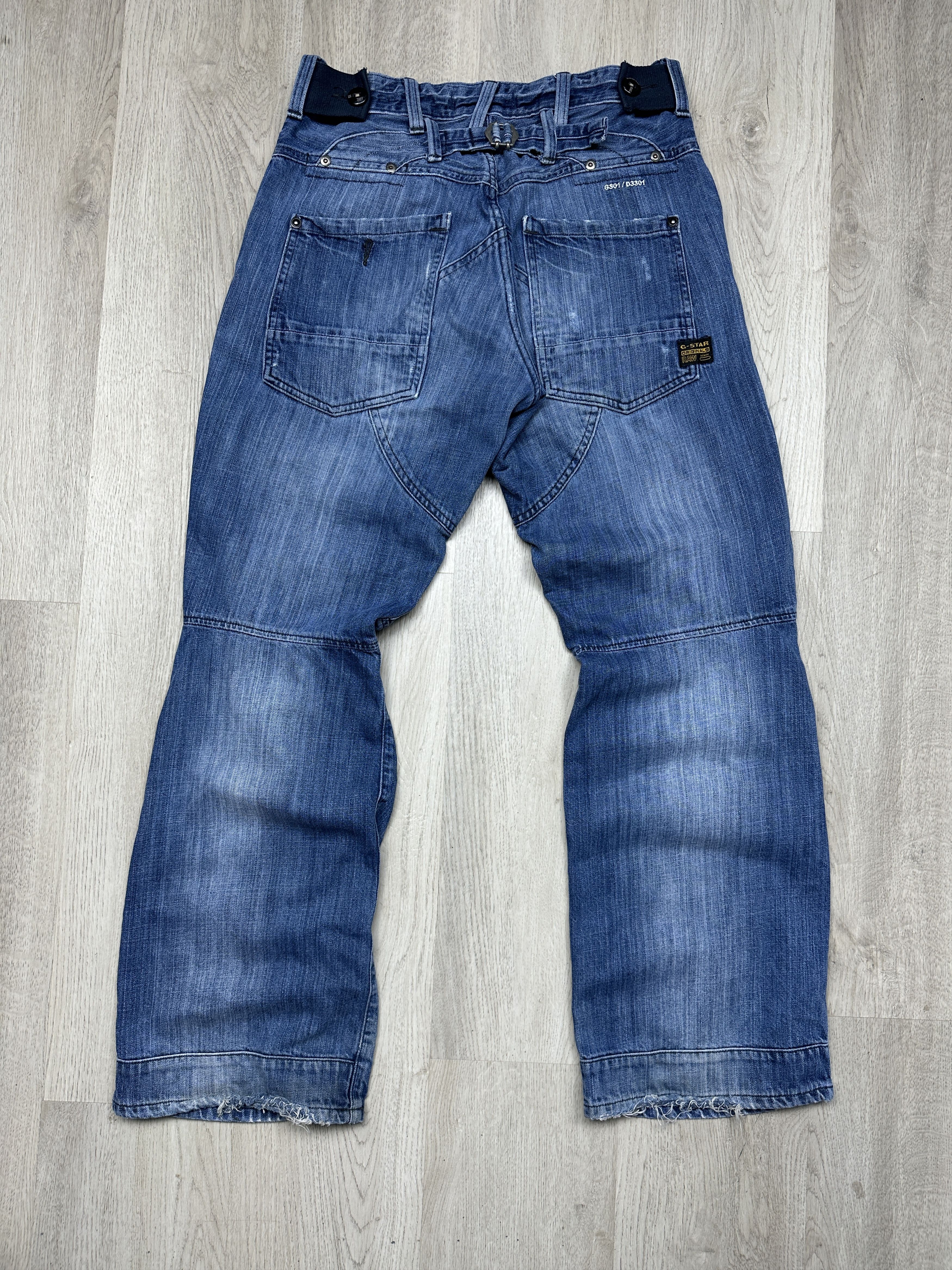 G-Star G Star Raw Mens Storm Elwood Denim Pants Jeans Double Knee Size US 31 - 8 Thumbnail