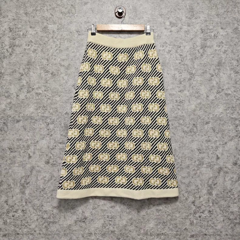 Gucci Gucci GG striped jacquard full print skirt Size 25" / US 0 / IT 36 - 1 Thumbnail