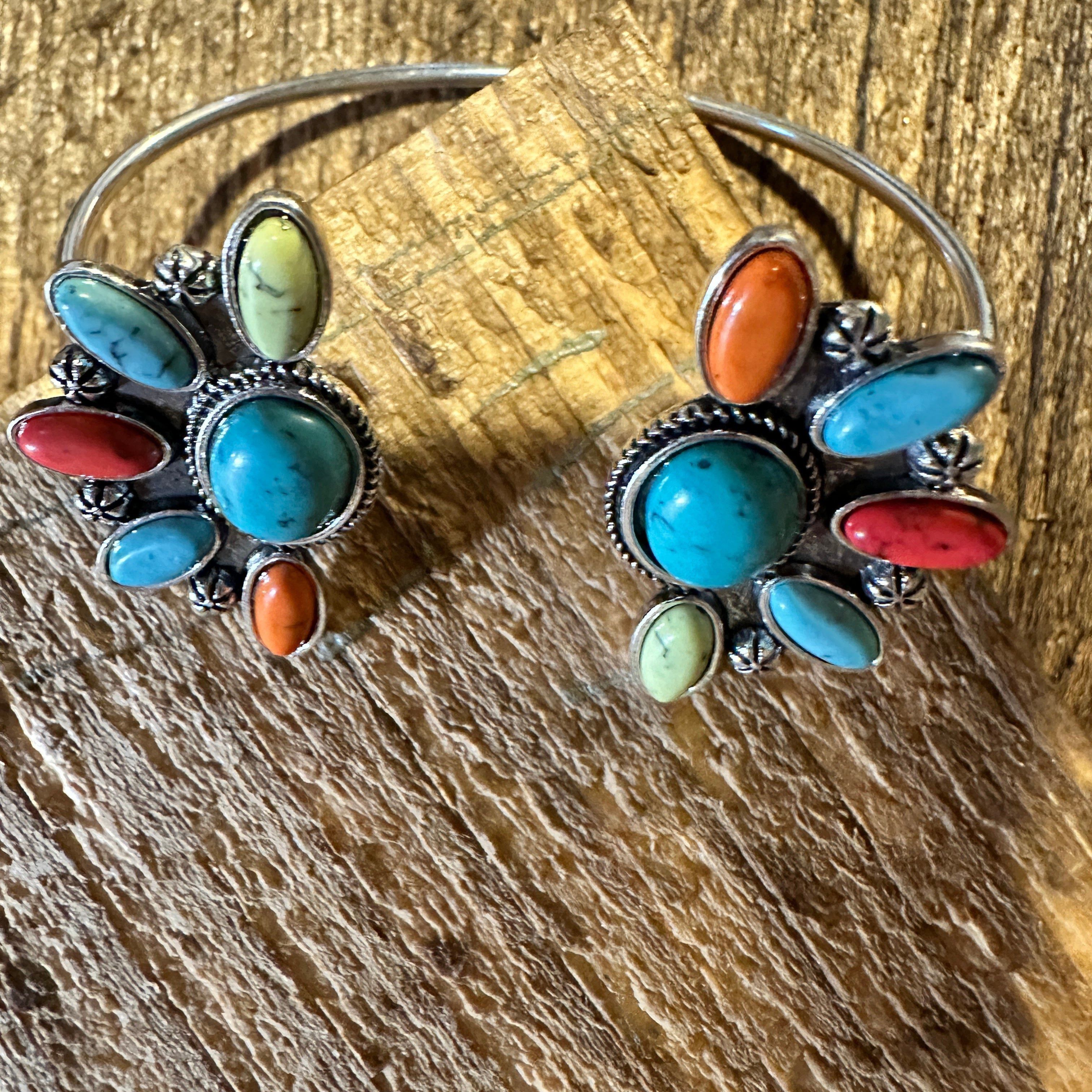 Other Southwestern-Inspired Bohemian Open Bangle with Multicolor S Size ONE SIZE - 7 Thumbnail