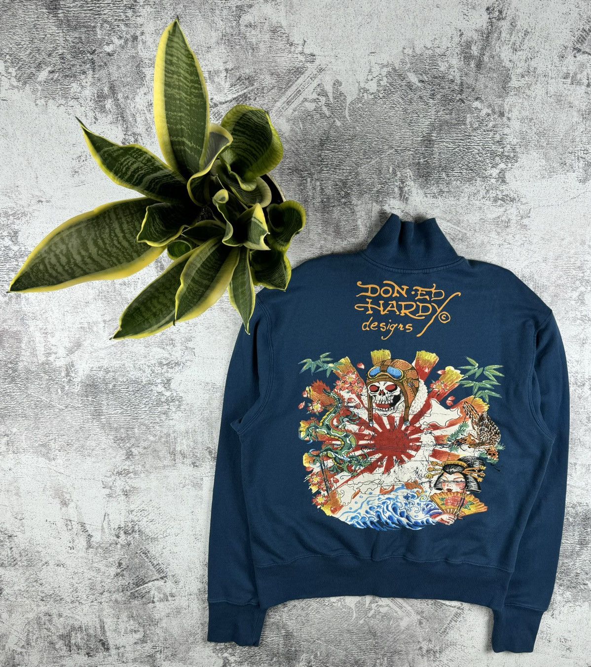Ed Hardy Ed Hardy Y2K Sweatshirt Zip Bomber Hoodie Pullovover Size US XL / EU 56 / 4 - 1 Thumbnail
