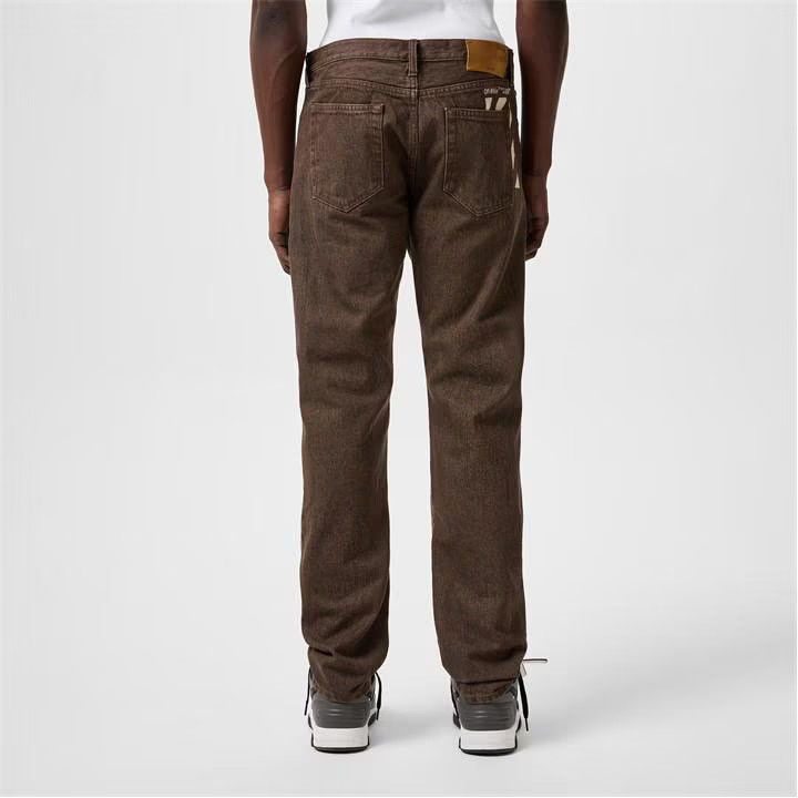 Off-White o1y0225 Denim Pant in Brown/Off White Size US 31 - 5 Thumbnail