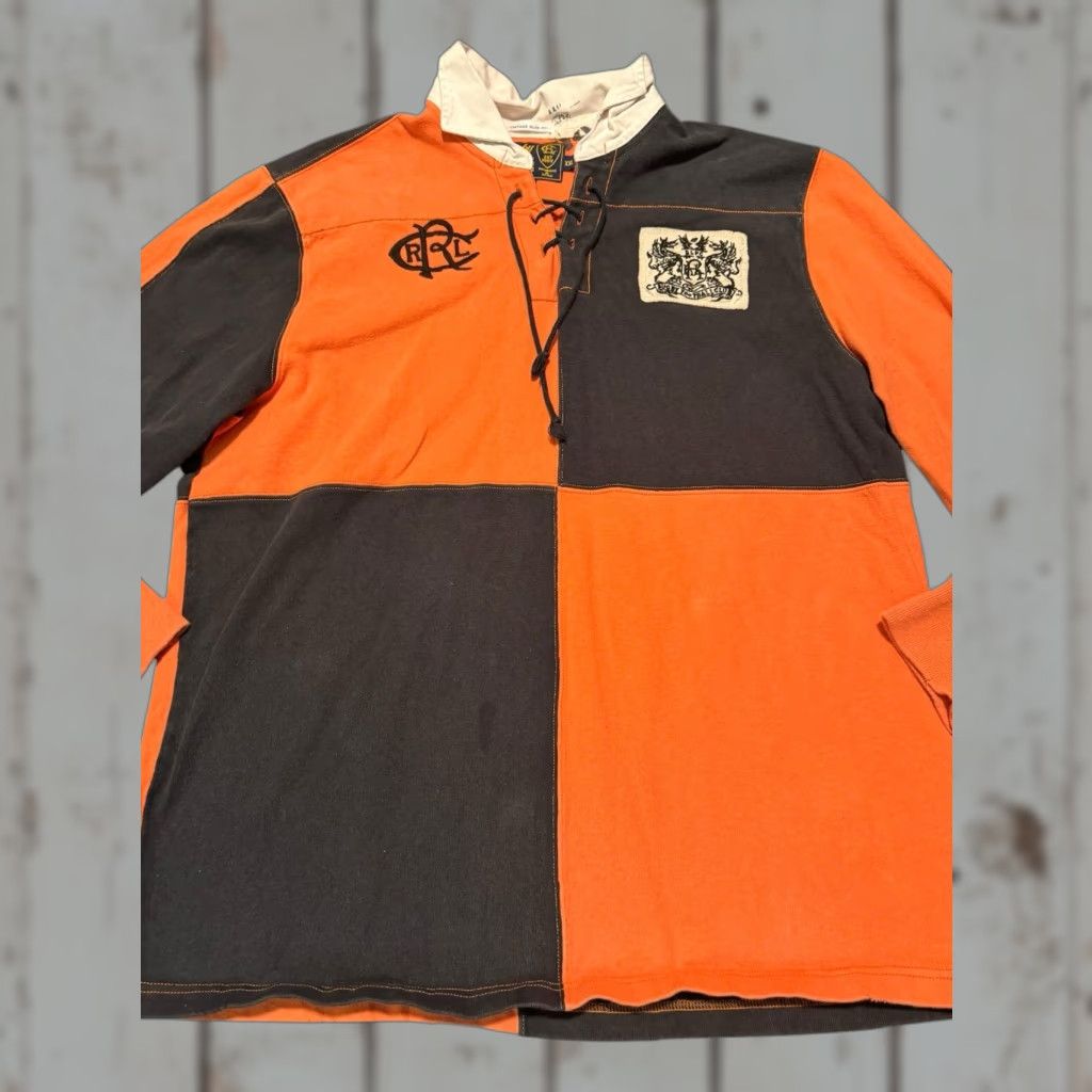 Ralph Lauren Ralph Lauren Polo Shirt Men 2XL Orange Lace Long Sleeve Rugby Patch Slim Fit Shirts Polo Shirt Size US XXL / EU 58 / 5 - 1 Thumbnail