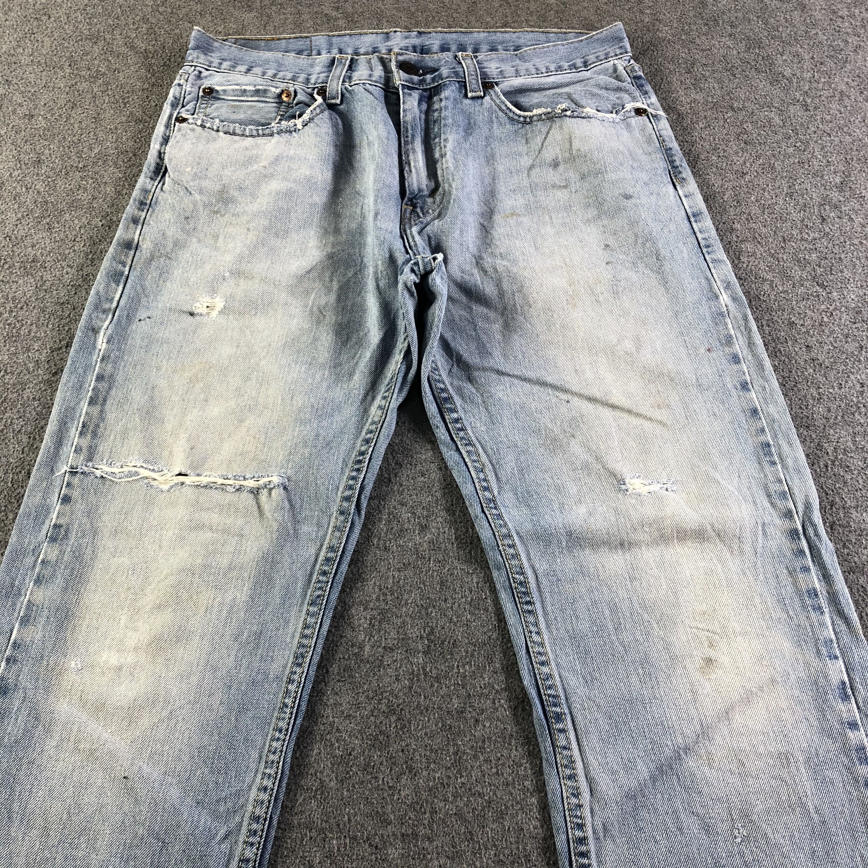Levi's Vintage Blue Wash Levis 505 Jeans-J4444 Size US 33 - 3 Thumbnail