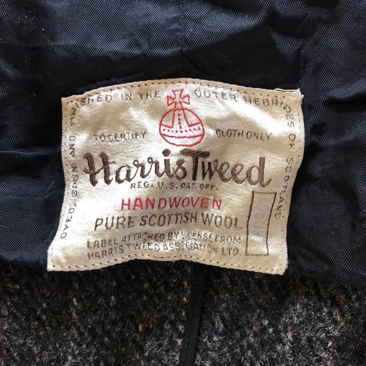 Harris Tweed × Vintage Rare Vintage Harris Tweed Wool Long Jacket Size US L / EU 52-54 / 3 - 8 Thumbnail
