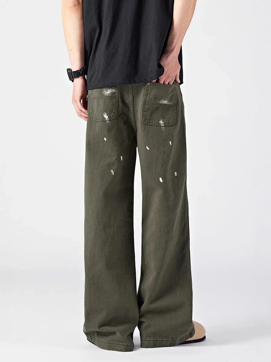 Japanese Brand × Jean Retro loose splashed ink wide leg jeans Size US 32 / EU 48 - 4 Thumbnail