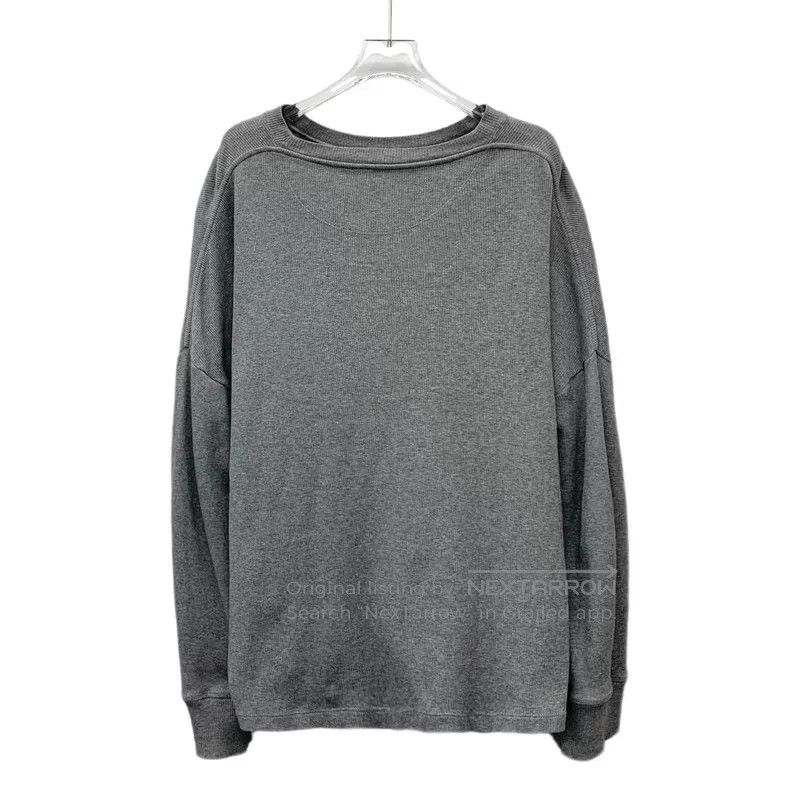 Loewe Loewe 24 Model Gray Logo Embroidered Cotton Crewneck Long Size S / US 4 / IT 40 - 2 Thumbnail