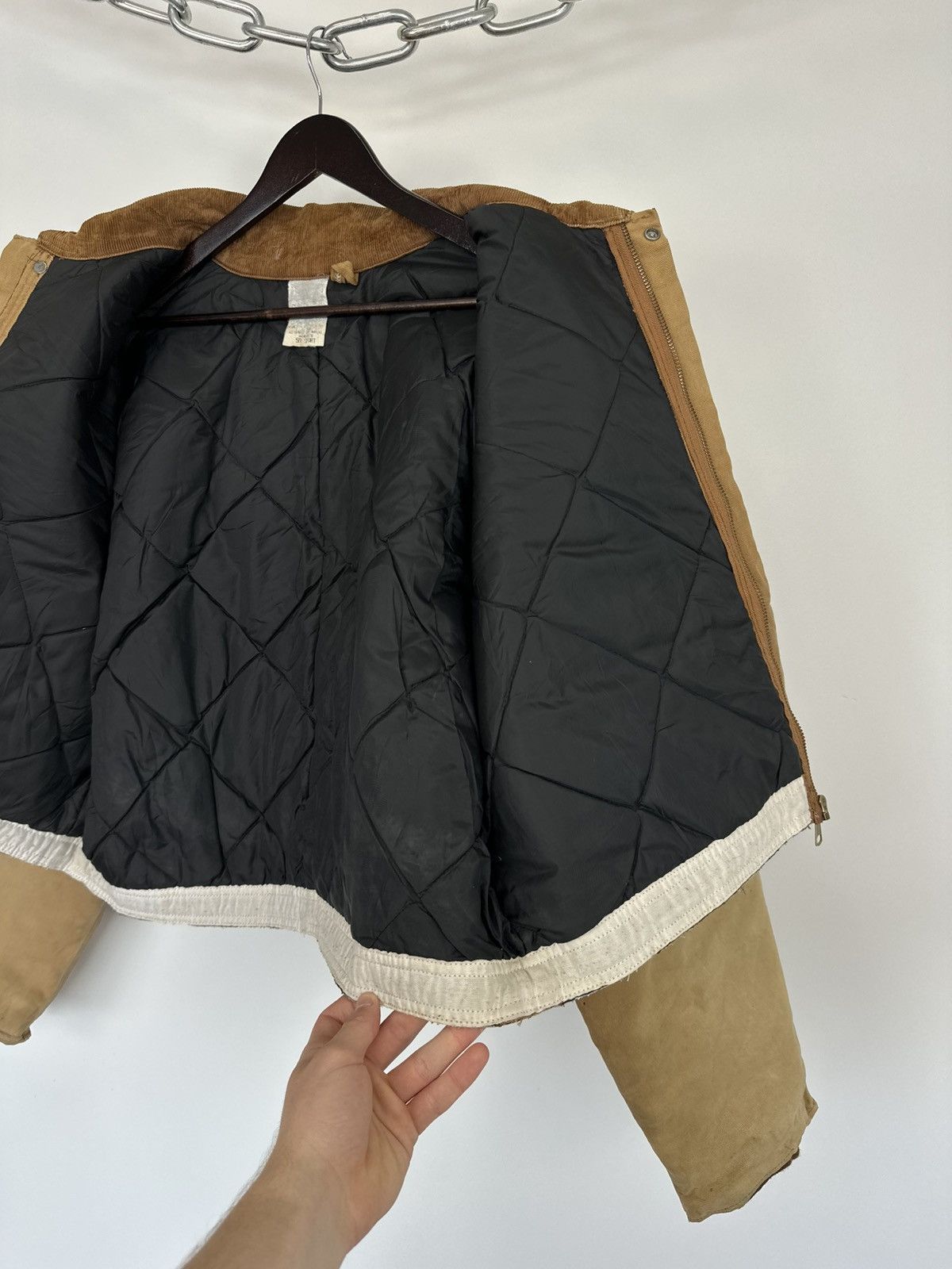 Carhartt Vintage 80s Carhartt USA Cropped Distressed Detroit Jacket Size US L / EU 52-54 / 3 - 19 Thumbnail