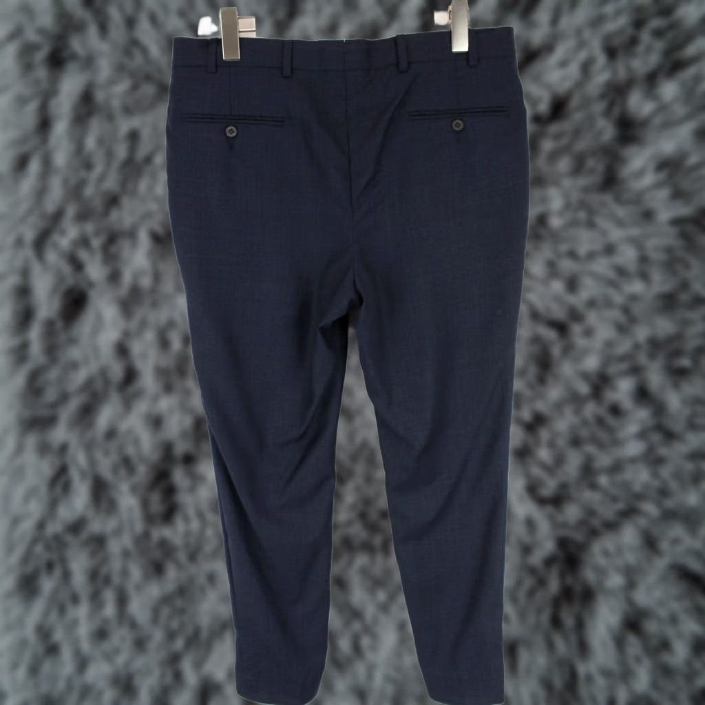 Suitsupply Suitsupply Brescia Trousers Men UK 38 / W35 Wool Tapered Pleated Blue Dress Pants Pants, Trousers, Men, Wool, Blue, 38/35, Tapered, Pleated Size US 38 / EU 54 - 1 Thumbnail