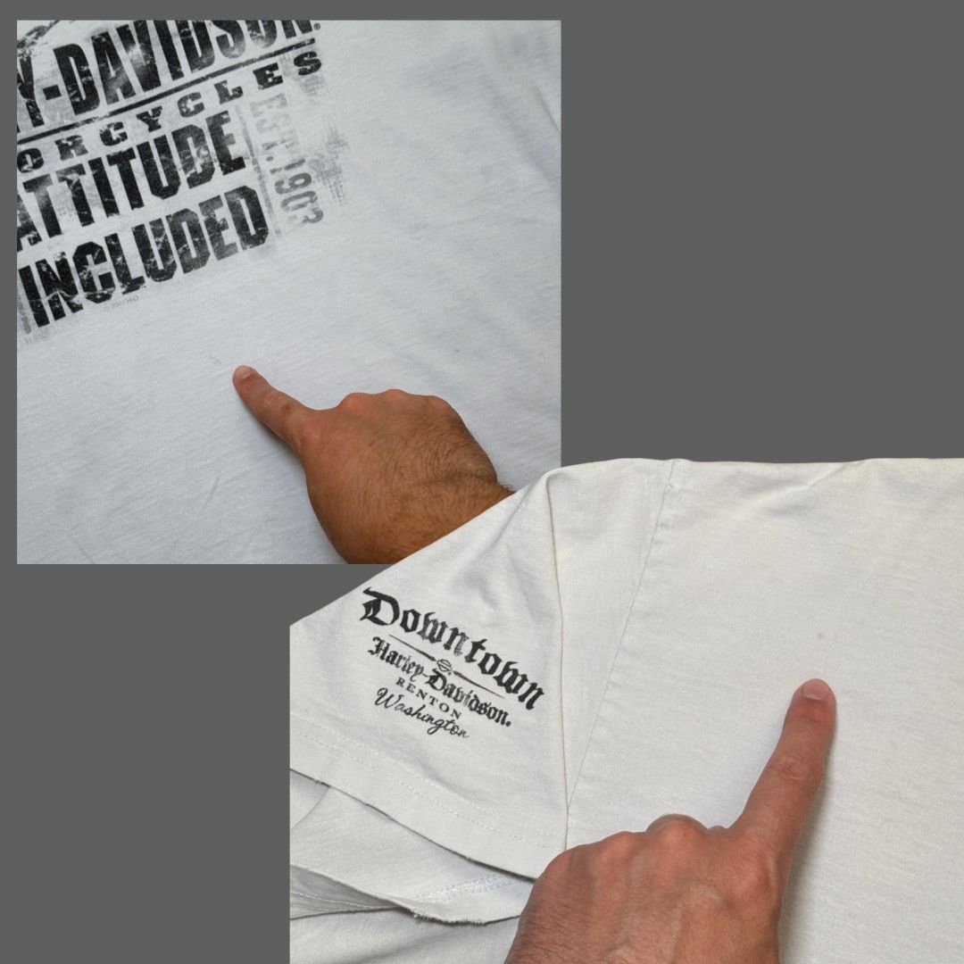 Harley Davidson Harley Davidson 2009 Renton WA Off White Tee XXL Vintage GUC Size US XXL / EU 58 / 5 - 8 Thumbnail