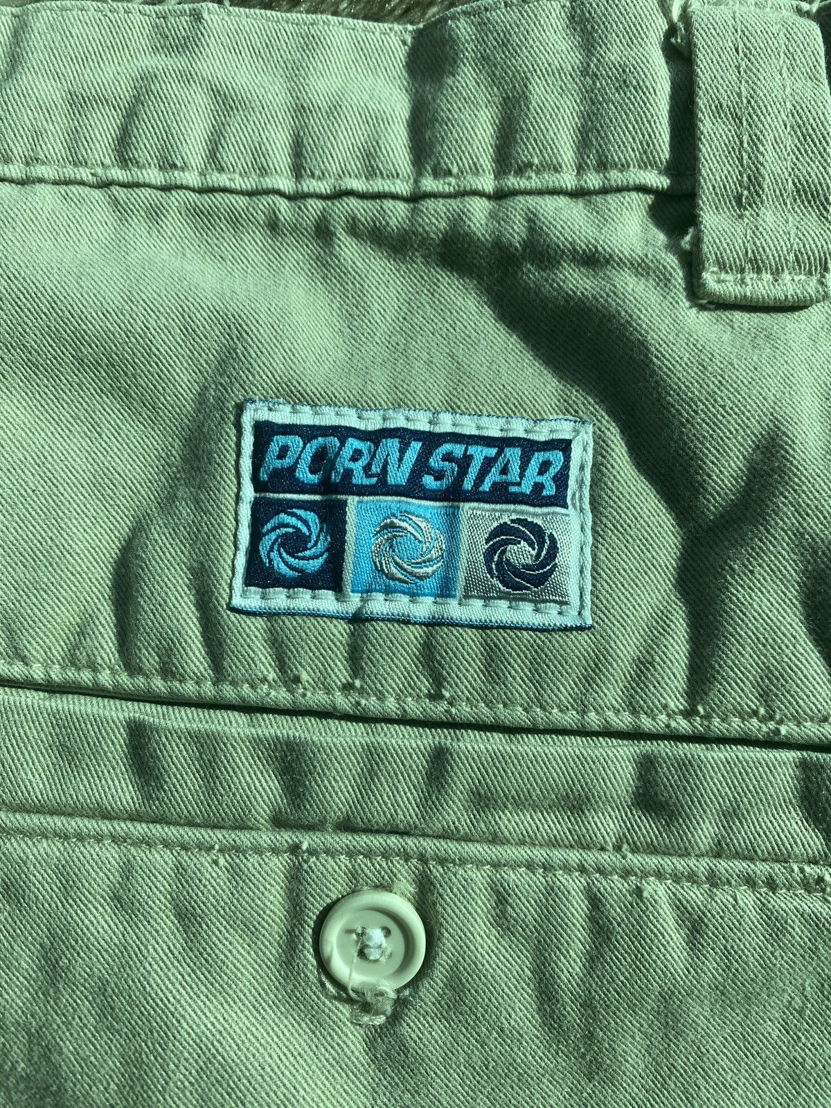 Vintage Porn Star Pants sz36 tan/blue ruler zipper Size US 36 / EU 52 - 4 Thumbnail