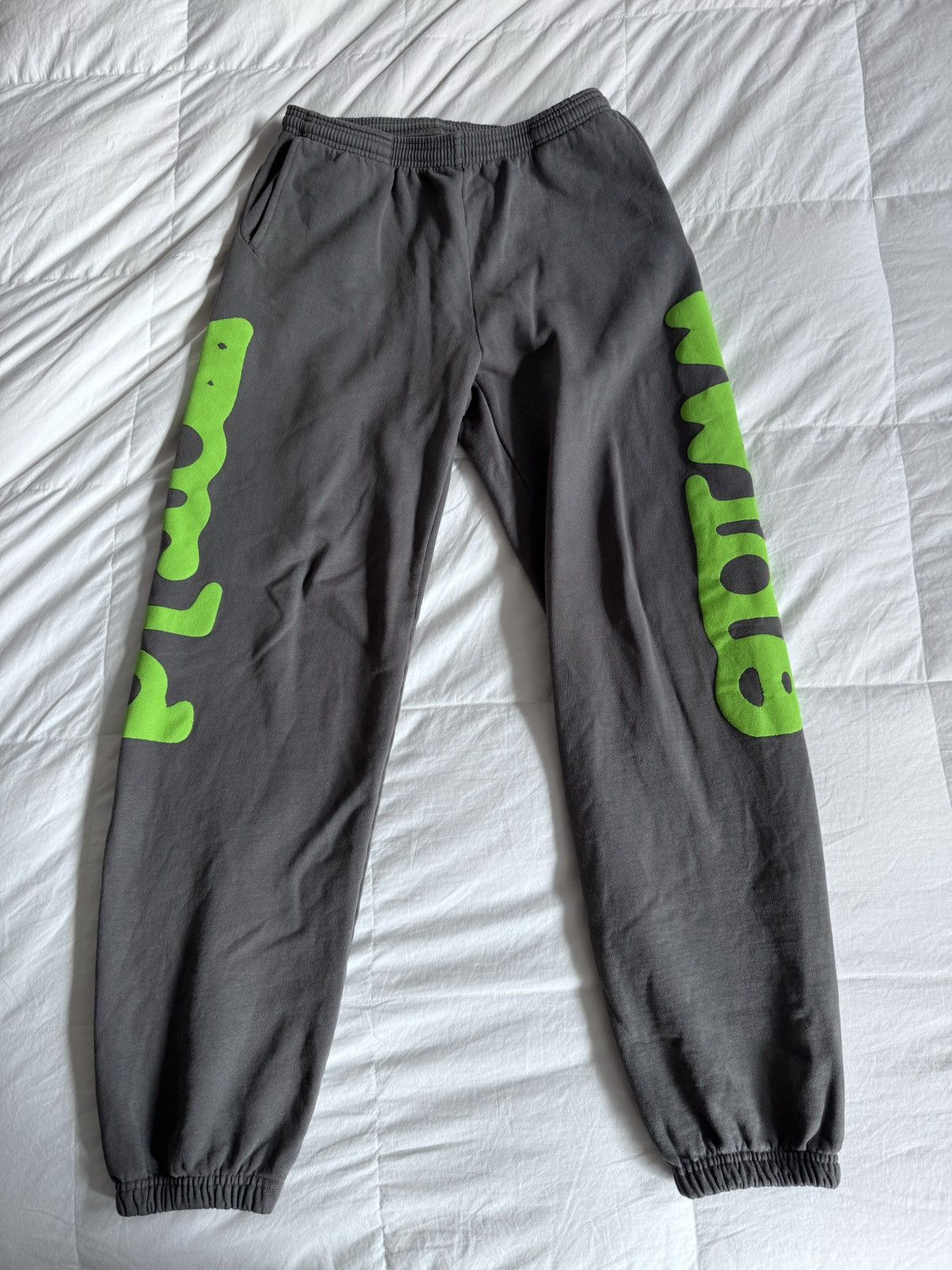 Sp5der SP5DER SLATE GREY BELUGA SWEATPANTS Size US 37 - 1 Thumbnail