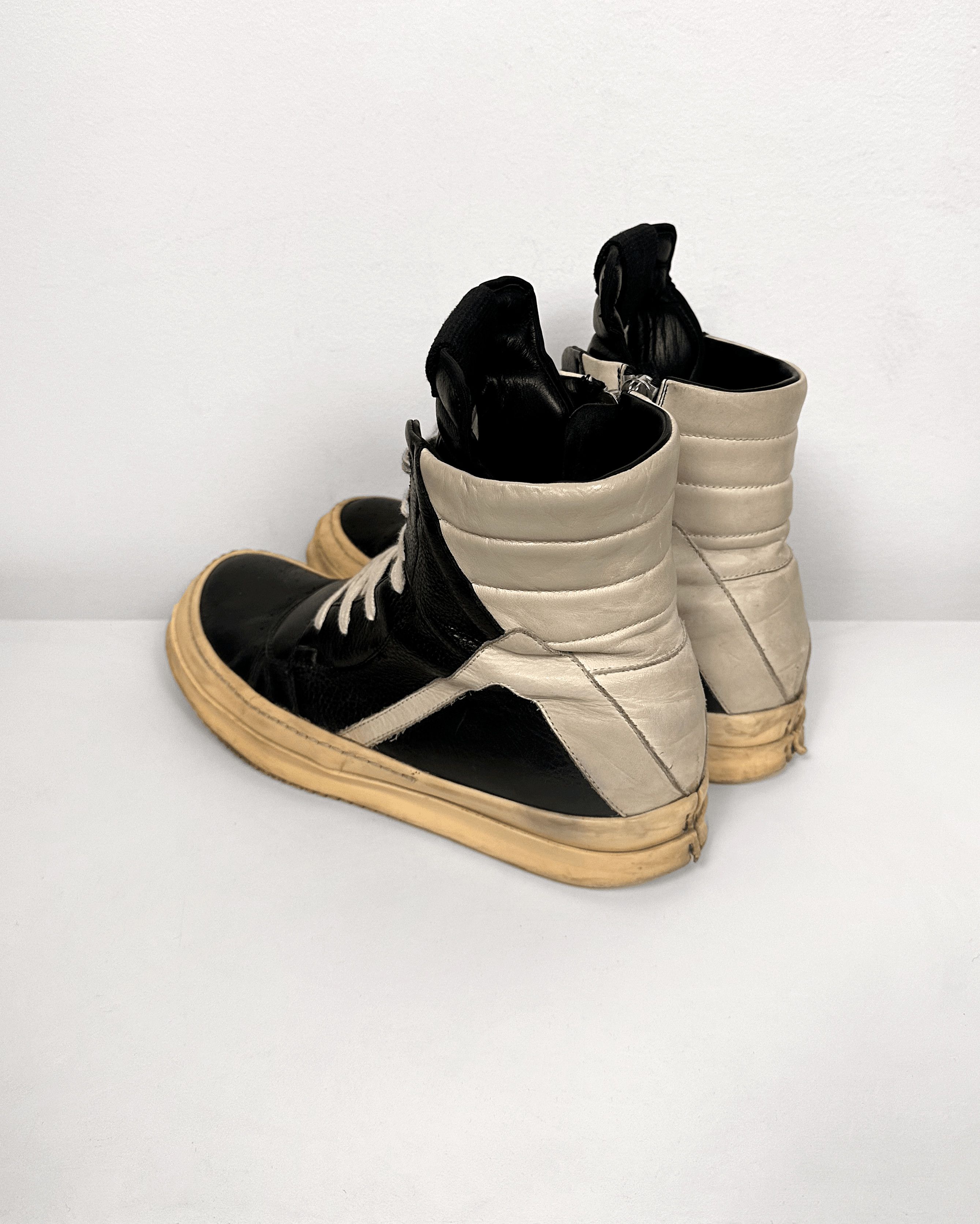 Rick Owens Rick Owens Staple Short Tongue Black Milk Geobasket Size US 10.5 / EU 43-44 - 2 Thumbnail