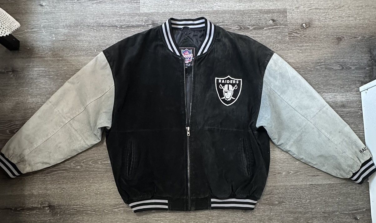 Vintage Raiders Varsity Jacket XL 90s NFL Game Day
