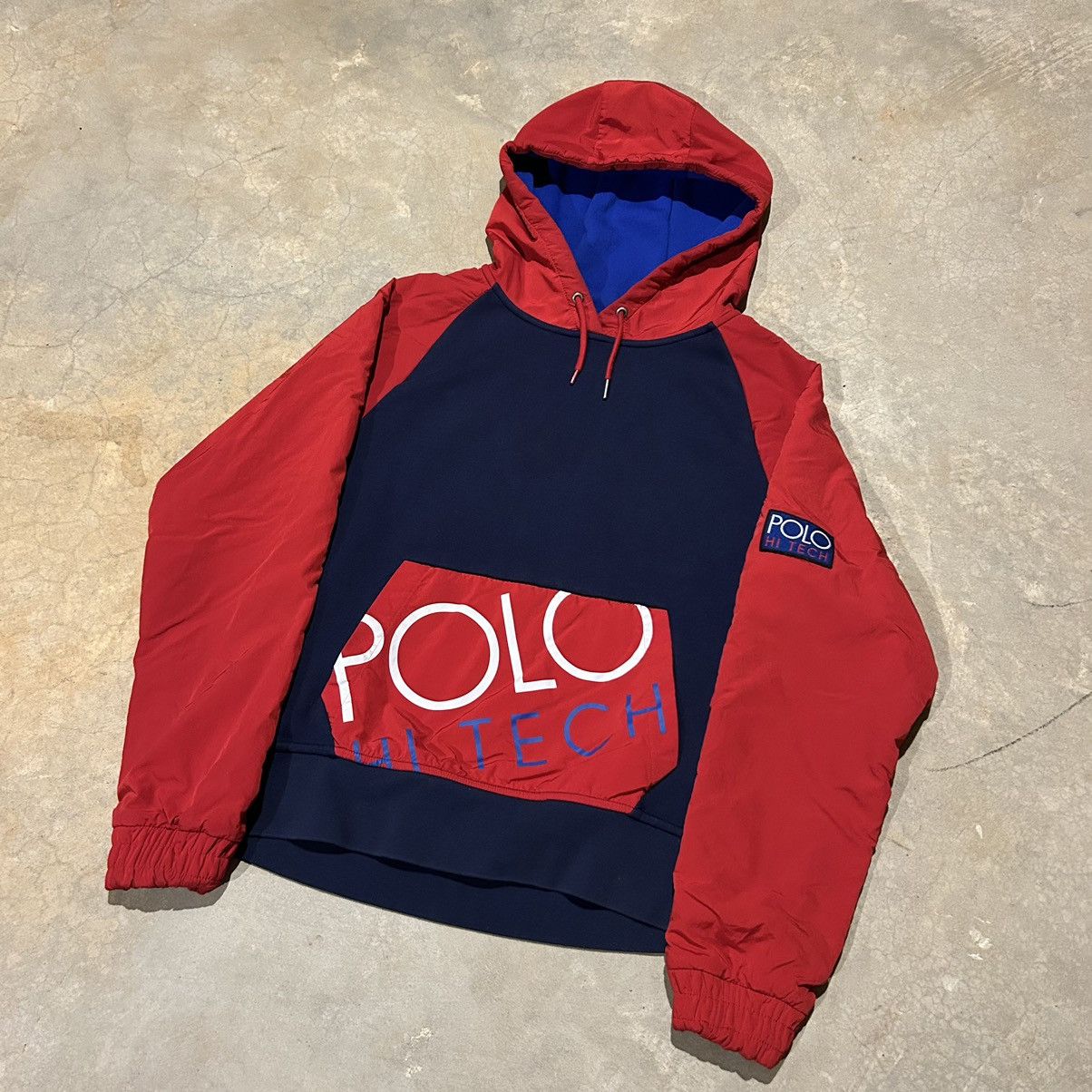 Polo Ralph Lauren × Vintage Vintage Polo Ralph Lauren Hi Tech Hooded Sweatshirt Rare Size US S / EU 44-46 / 1 - 2 Thumbnail