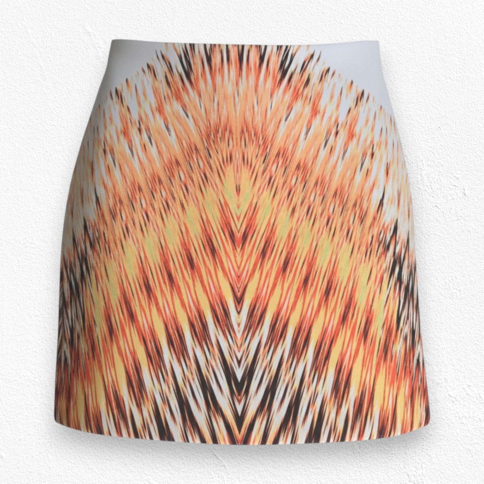 Guess Guess White Orange Fiery Pencil Skirt Size Medium Size 30" / US 8 / IT 44 - 1 Thumbnail