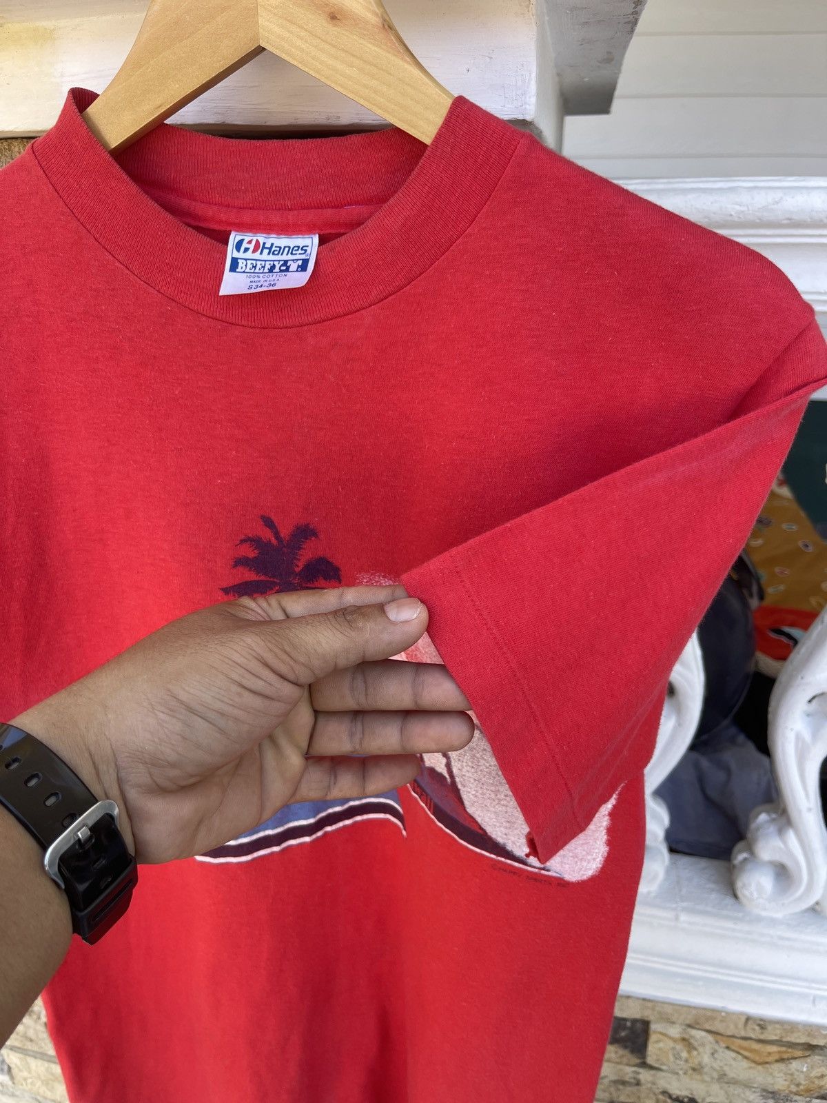 Vintage LastDrop🔥Rare🔥Vintage 80s Hawaii Hanes Single Stitch T-Shirt Size US S / EU 44-46 / 1 - 8 Thumbnail
