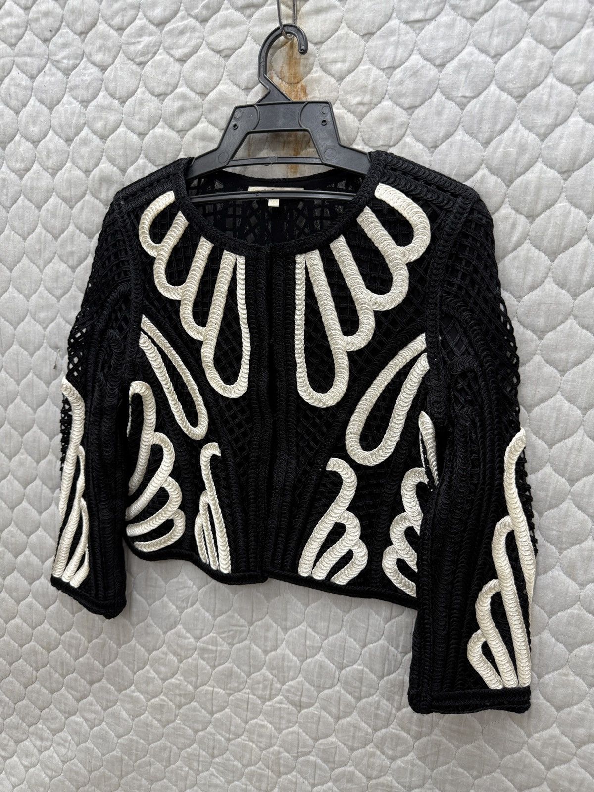 Maje 🔥🔥🔥ARCHIVE MAJE CROCHET KNIT EVENING JACKET Size M / US 6-8 / IT 42-44 - 3 Thumbnail
