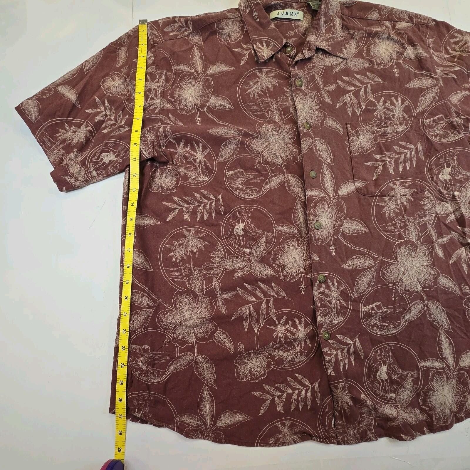 Summit Clothing Vintage Summa SILK Hawaiian Shirt Men's Size XL Red Floral Size US XL / EU 56 / 4 - 8 Thumbnail