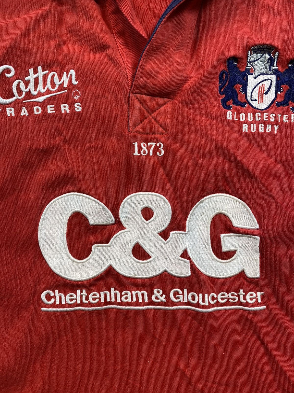 Vintage Gloucester Rugby Union Shirt Cotton Traders Vintage England Size US XL / EU 56 / 4 - 7 Thumbnail