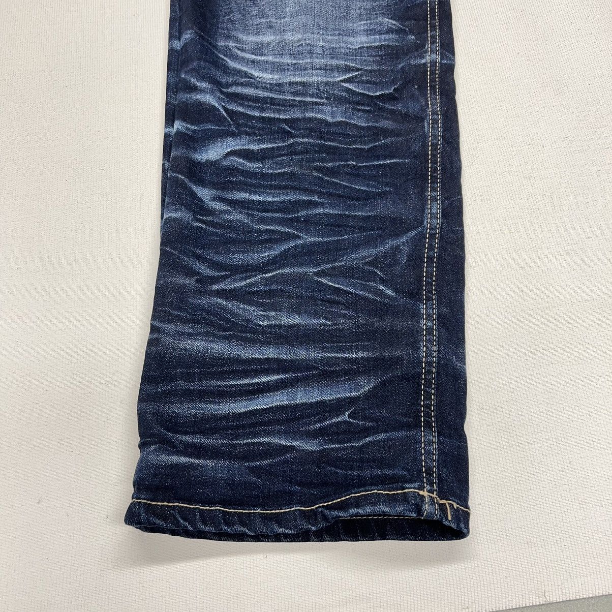 Vintage Copper Rivet Jeans Blue Denim Straight Y2K Hip Hop Baggy Size US 38 / EU 54 - 3 Thumbnail