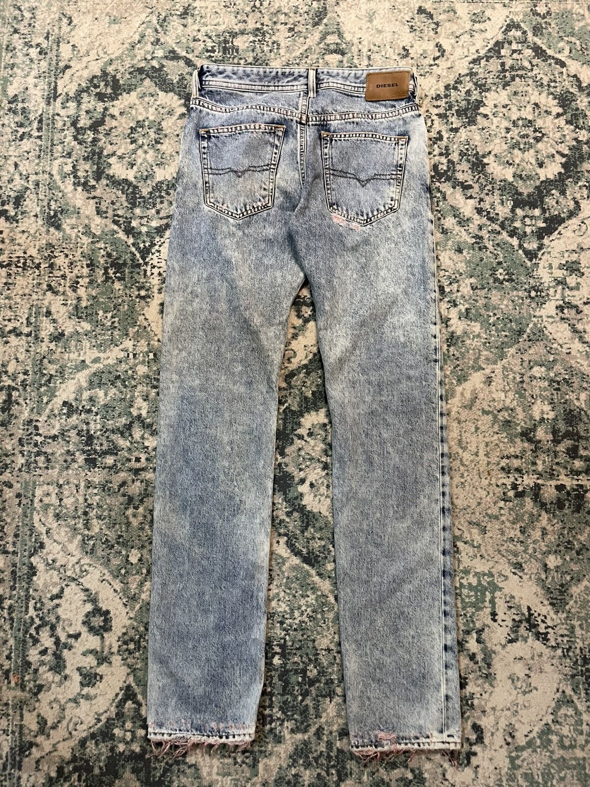Diesel Diesel Made in Italy Faded Blue Wash Regular Slim Jeans Size US 29 - 2 Thumbnail