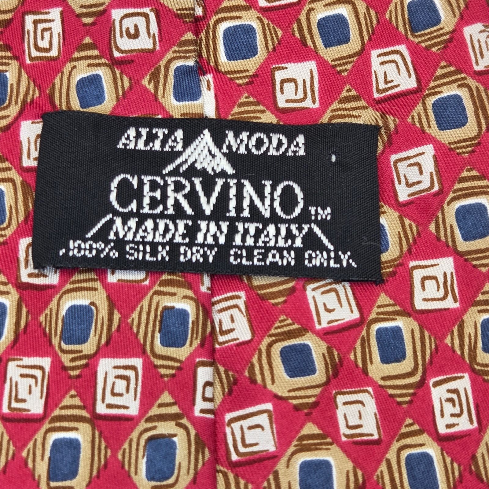 Vintage Vintage Alta Moda Cervino Silk Geometric Tie Size ONE SIZE - 5 Thumbnail