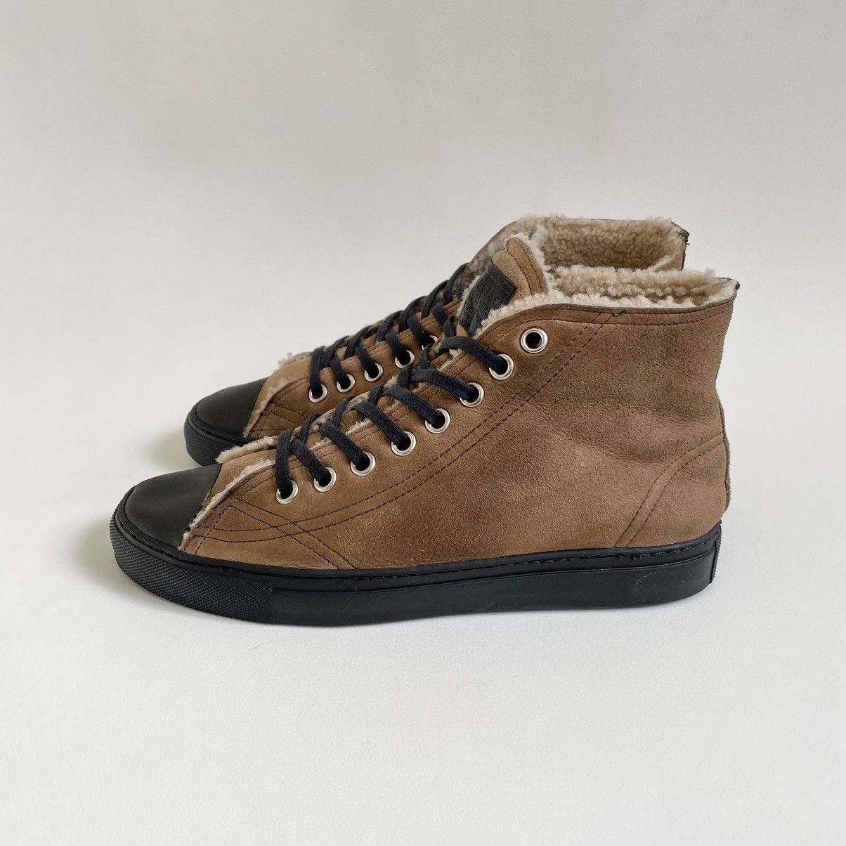 Maison Margiela Brown Shearling ‘All Star’ Sneakers Size US 8 / EU 41 - 1 Thumbnail