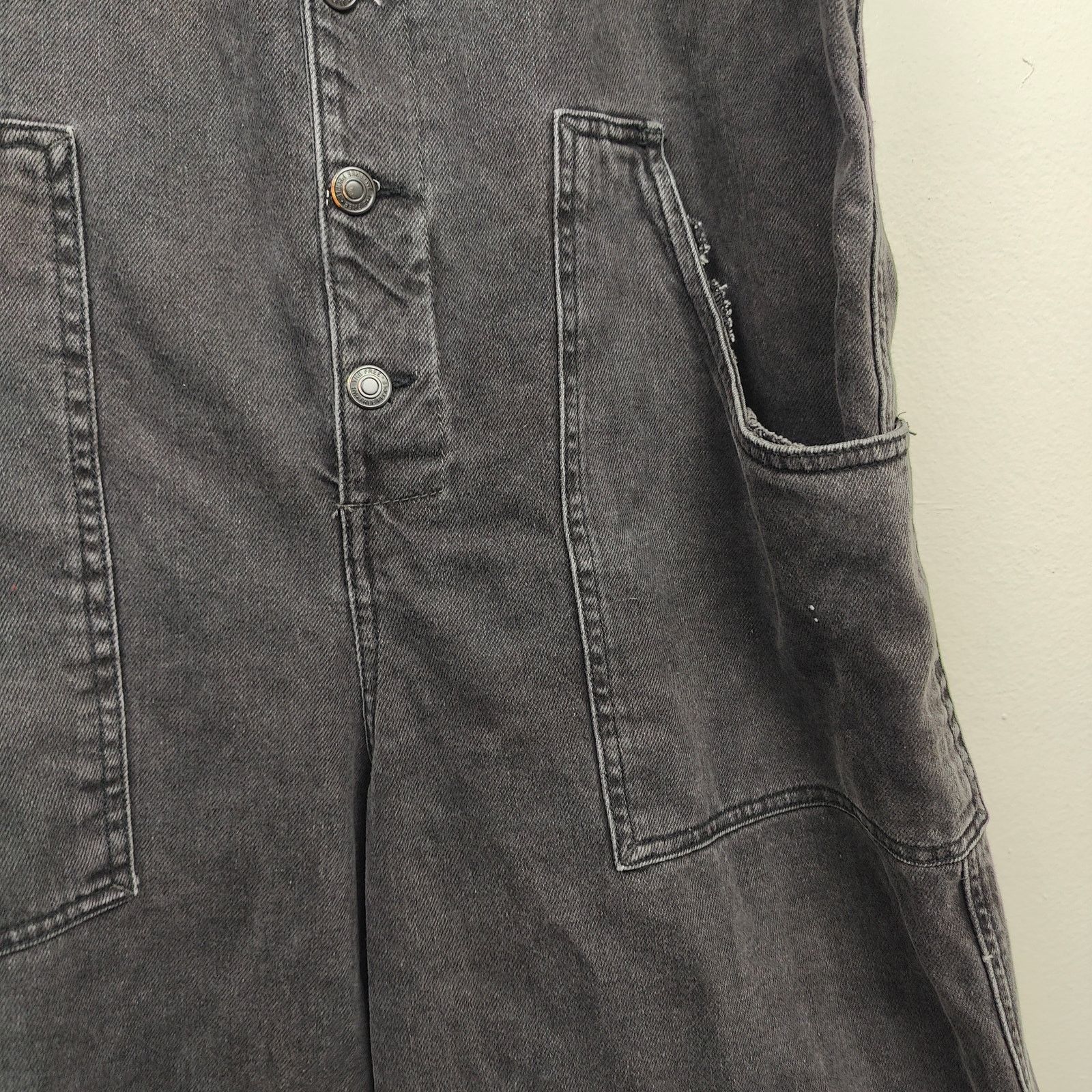 Free People Free People We The Free Field of Flowers Overalls Womens XL Size 33" - 3 Thumbnail