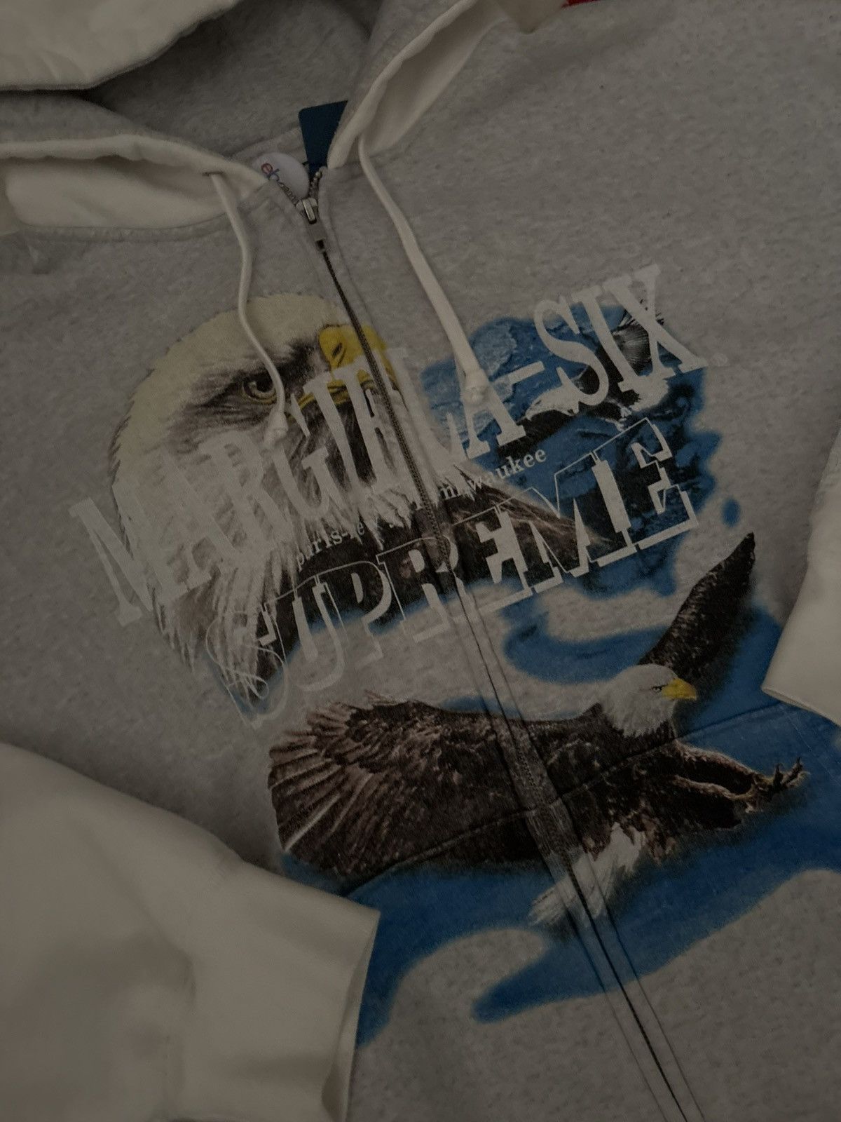 Maison Margiela × Supreme Supreme MM6 Eagle Zip Up Hoodie Grey Large DSWT Size US L / EU 52-54 / 3 - 2 Thumbnail