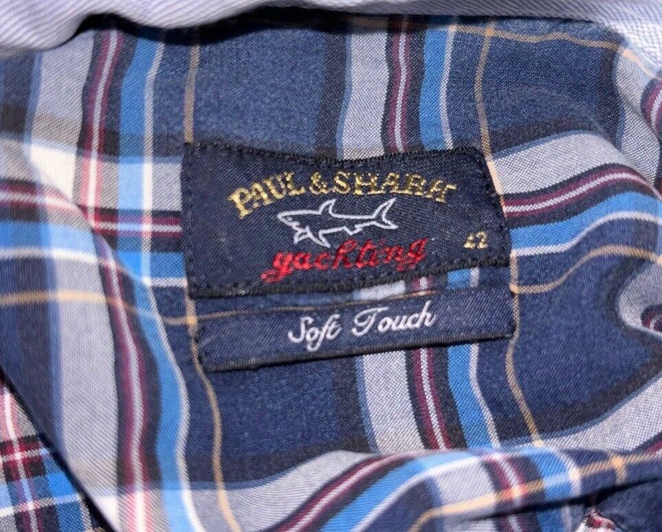 Paul & Shark Paul & Shark Yachting Shirt Men's 42 Button Up Plaid Soft Size US L / EU 52-54 / 3 - 2 Thumbnail