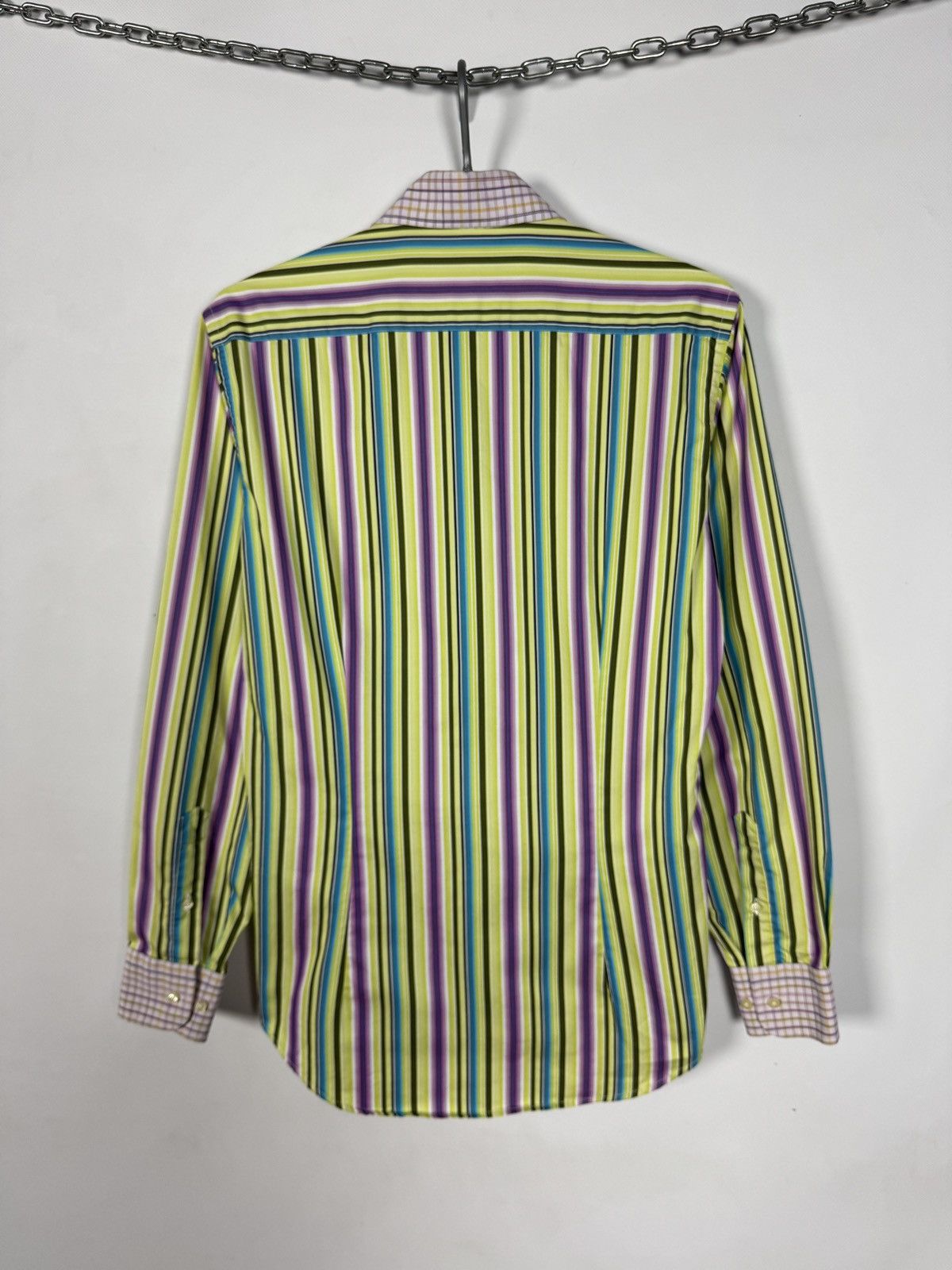 Etro ETRO Milano Long Sleeve Striped Shirt Made in Italy Size 38 Size US L / EU 52-54 / 3 - 9 Thumbnail