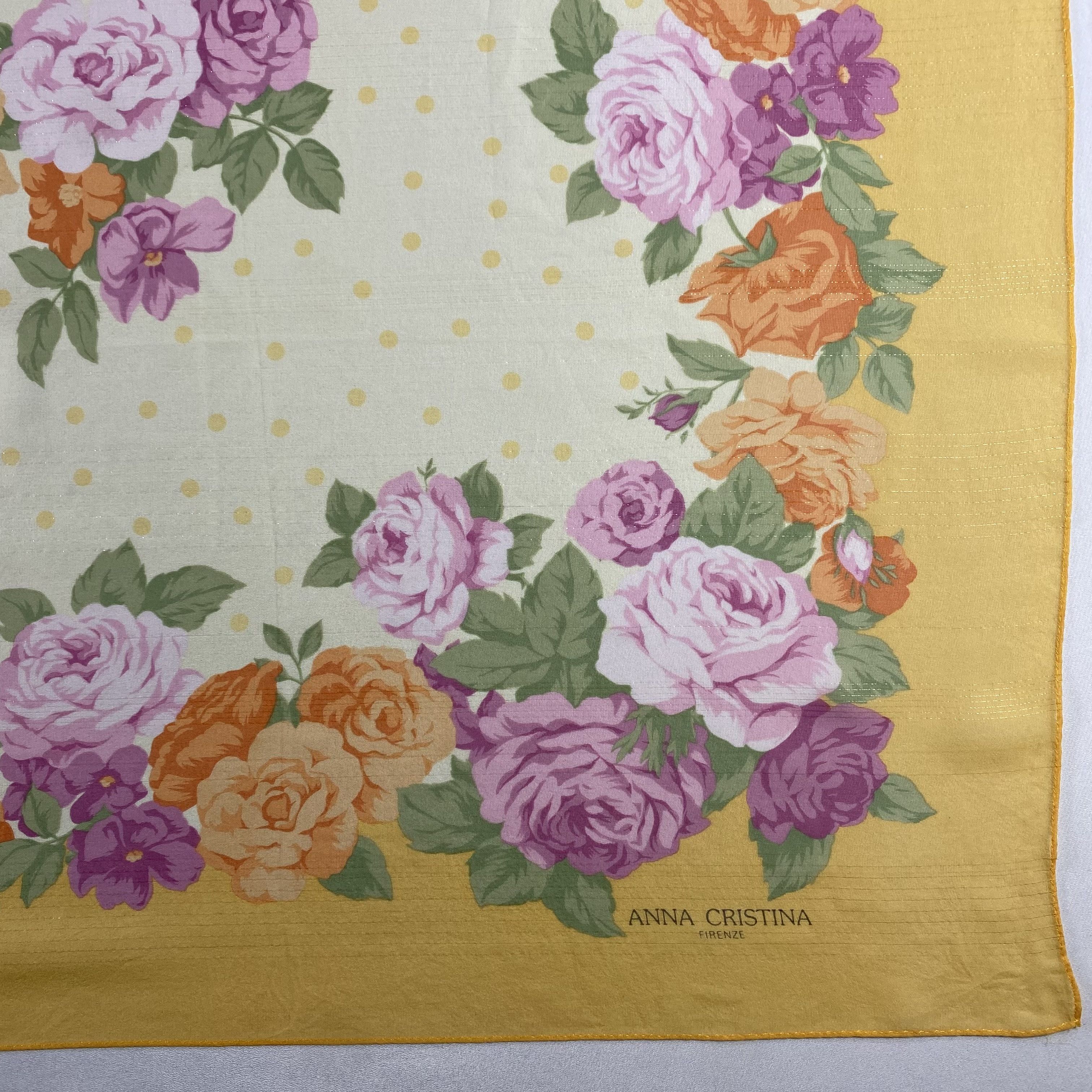 Japanese Brand × Vintage Vintage Anna Cristina Silk Scarf SS045 Size ONE SIZE - 4 Thumbnail