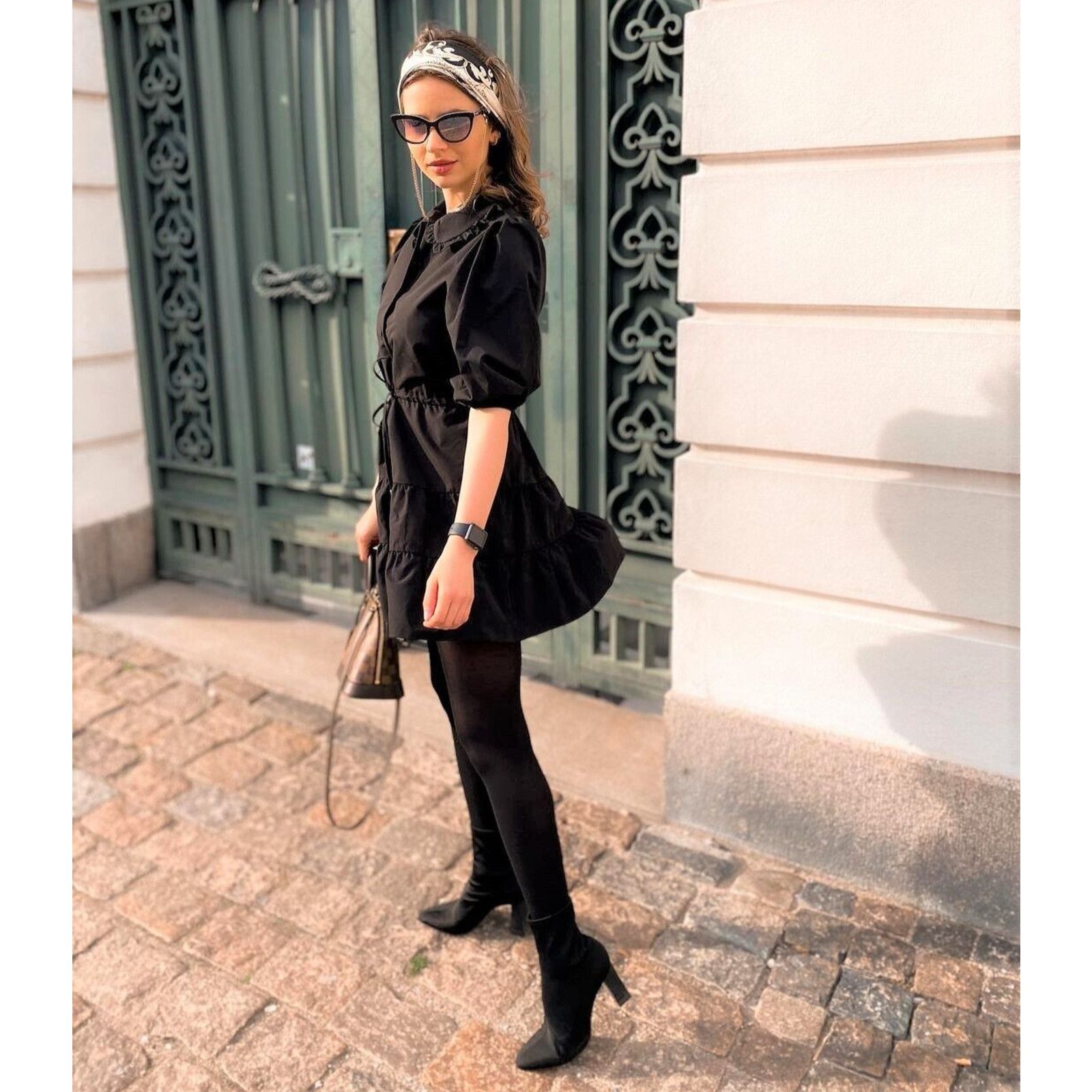 Zara ZARA Black Puff Sleeve Mini Dress NWT Size L / US 10 / IT 46 - 14 Thumbnail