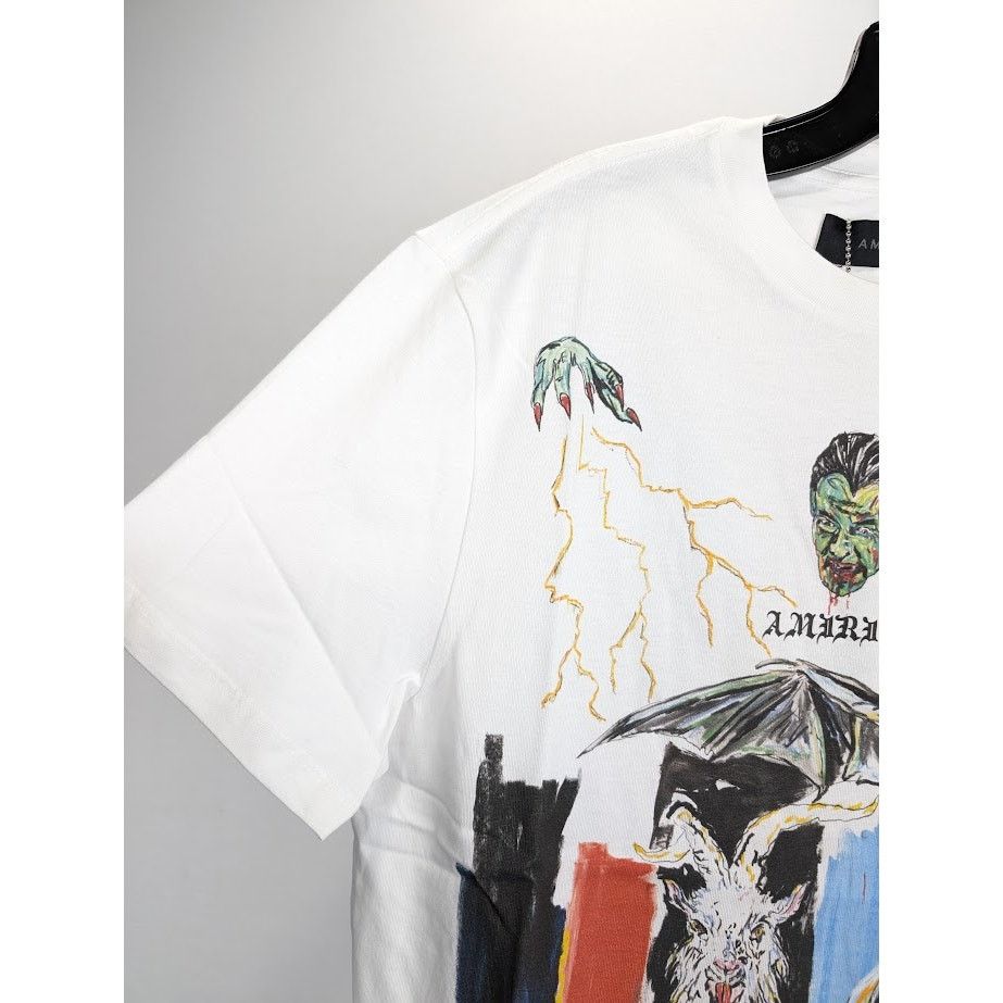 Amiri o1rshd1 Wes Lang Blood 38" Tee Shirt in White Size US S / EU 44-46 / 1 - 8 Thumbnail