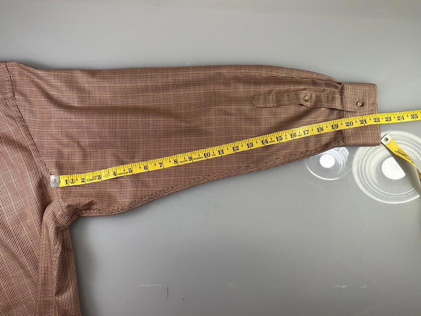 Jos. A. Bank Jos A Bank Men's Brown XL Traveler's Collection Dress Shirt Size 44R - 6 Thumbnail