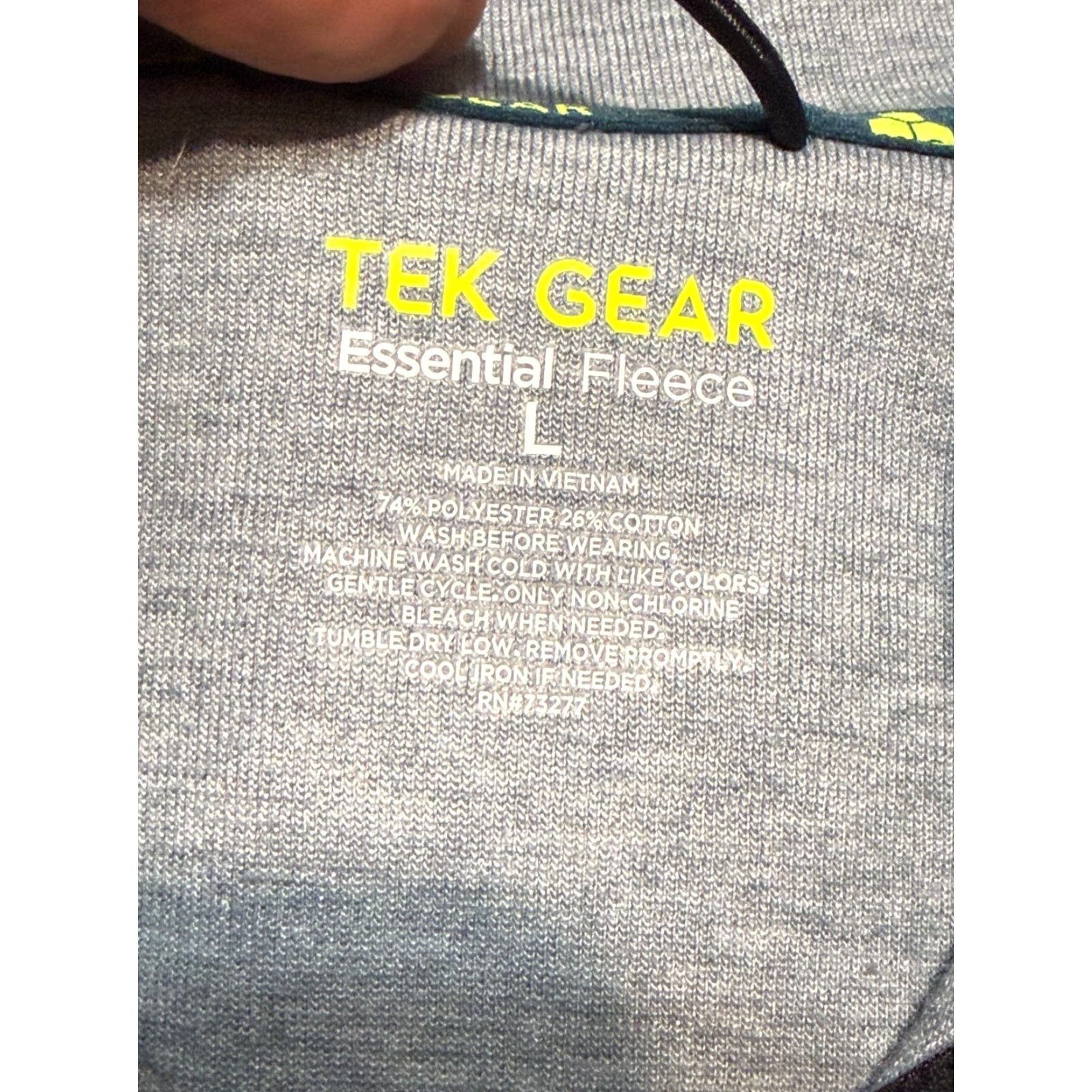 Tek Gear Tek Gear Sweatshirt Mens Size Large Blue Black Full Zip Essential Fleece Size US L / EU 52-54 / 3 - 6 Thumbnail
