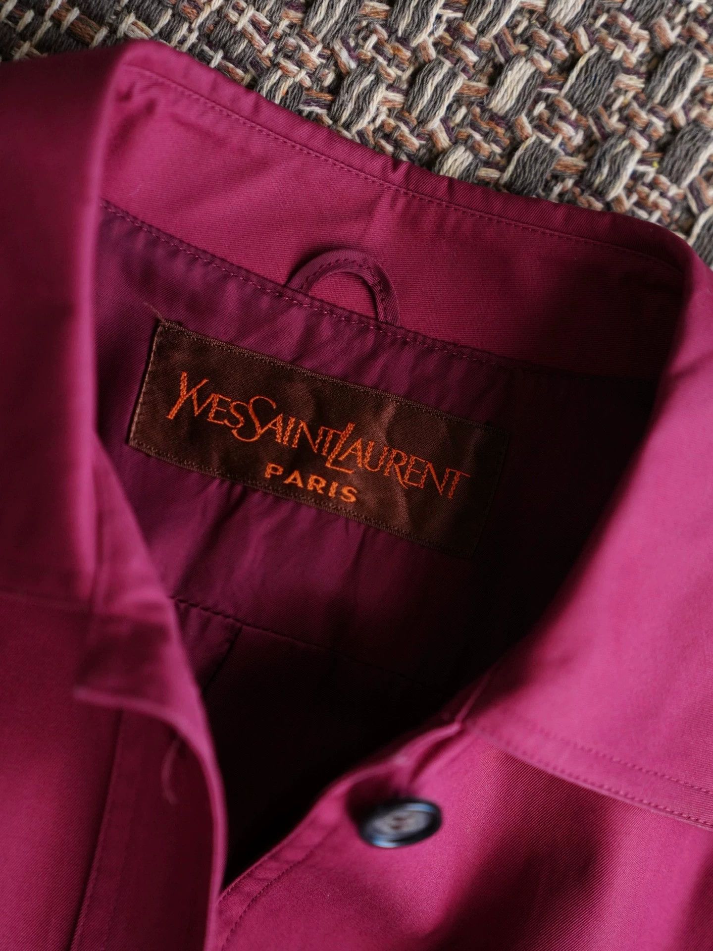 Yves Saint Laurent YSL Vintage Cotton Rust Red Hunting Trench Coat XS Size XS / US 0-2 / IT 36-38 - 6 Thumbnail