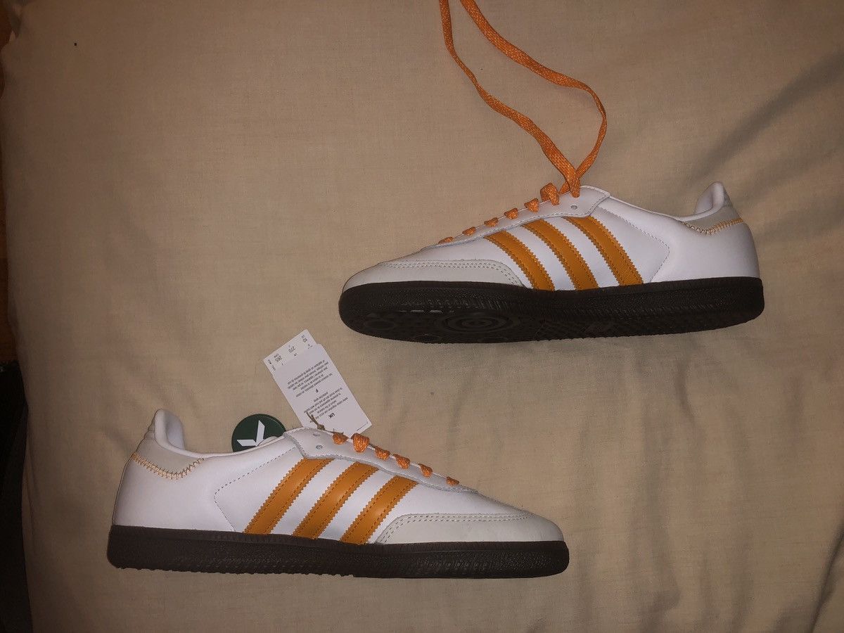 Adidas × Designer Adidas Samba OG Cloud White Orange Size US 10 / IT 40 - 2 Thumbnail