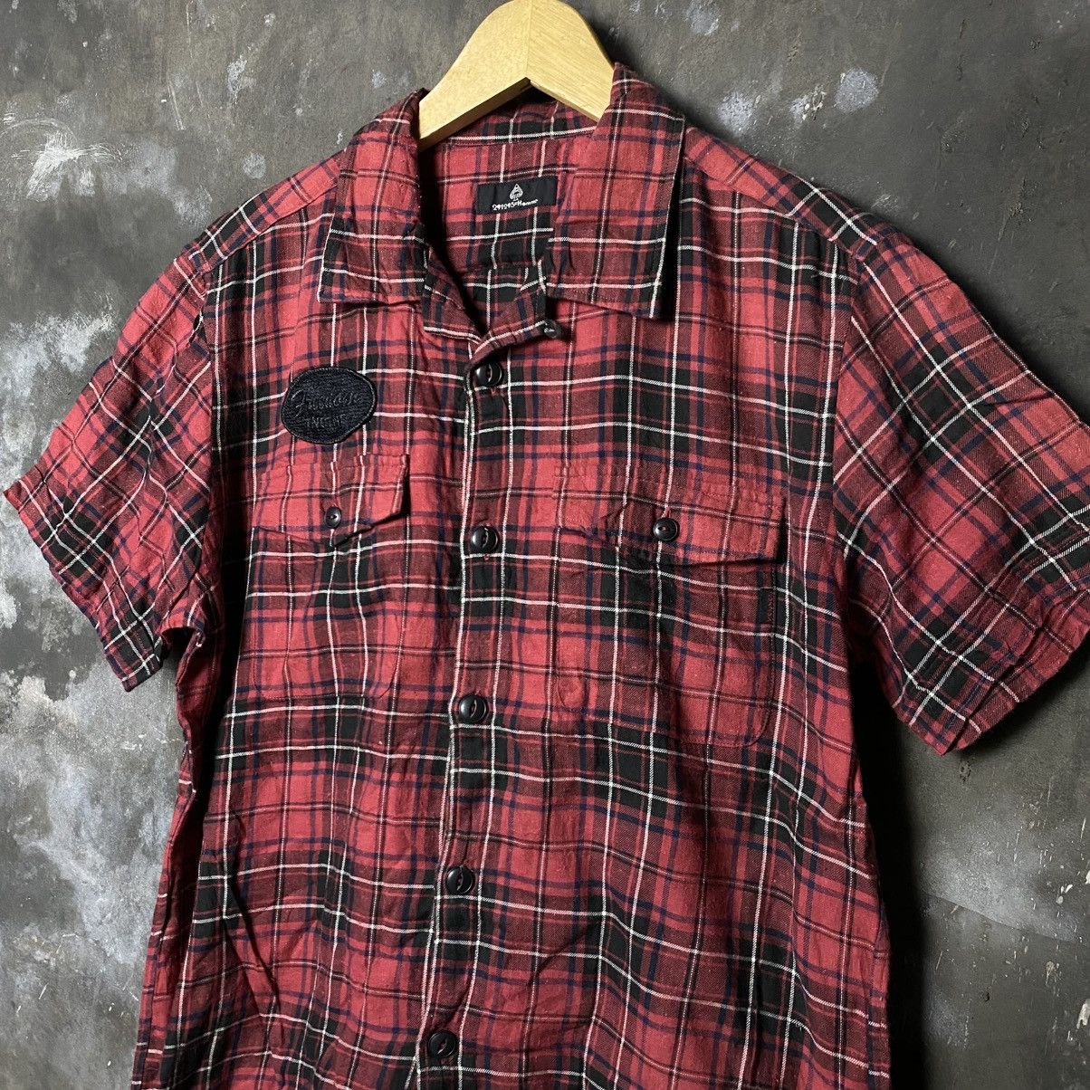 291295=Homme 291295=Homme Embroidery Plaid Open Collar Shirt Size US M / EU 48-50 / 2 - 3 Thumbnail